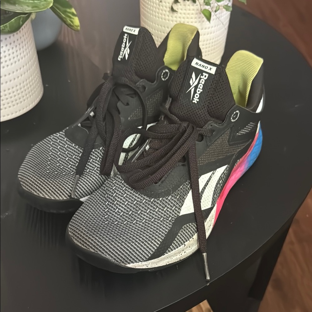 Perfect condition Reebok nano X Black and Blue Sneakers with Cushioned Sole